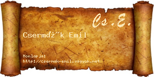 Csermák Emil névjegykártya