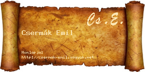 Csermák Emil névjegykártya