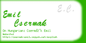 emil csermak business card